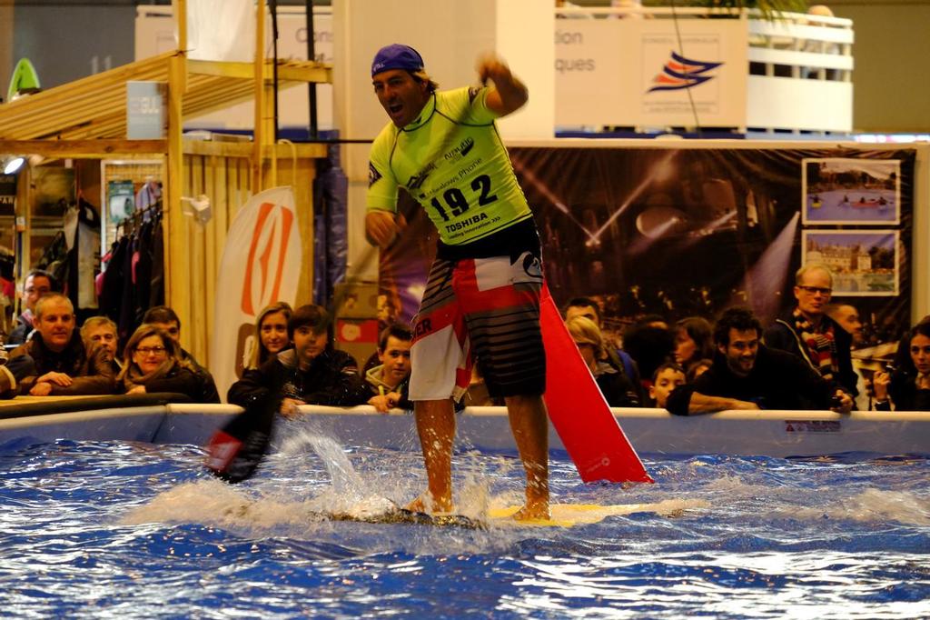 Seconde Manche de la Nautic SUP Paris Crossing sur le Spot Nautic Macif ©  Raoul Dobremel / AFP / Nautic http://www.salonnautiqueparis.com/